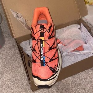 Salomon Women's Sneakers - Pinky Orange and Black